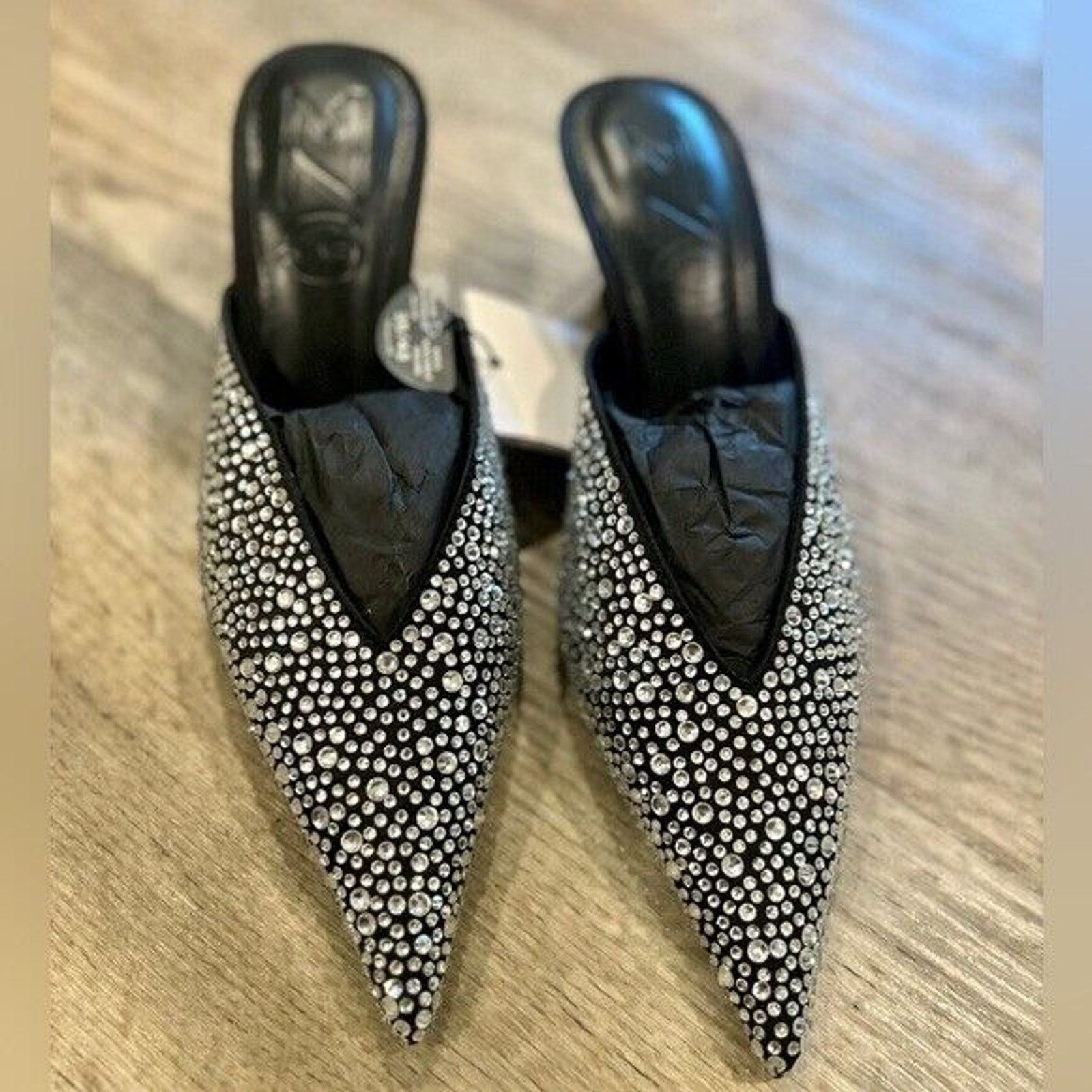 Mango MANGO Bejeweled Pointed Mules NWT Size US 6.5 / IT 36.5 - 14 Thumbnail