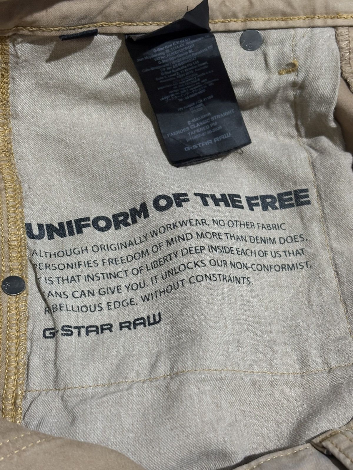 G-Star × Vintage G-Star Raw pants classic straight tapered Size US 32 / EU 48 - 9 Thumbnail