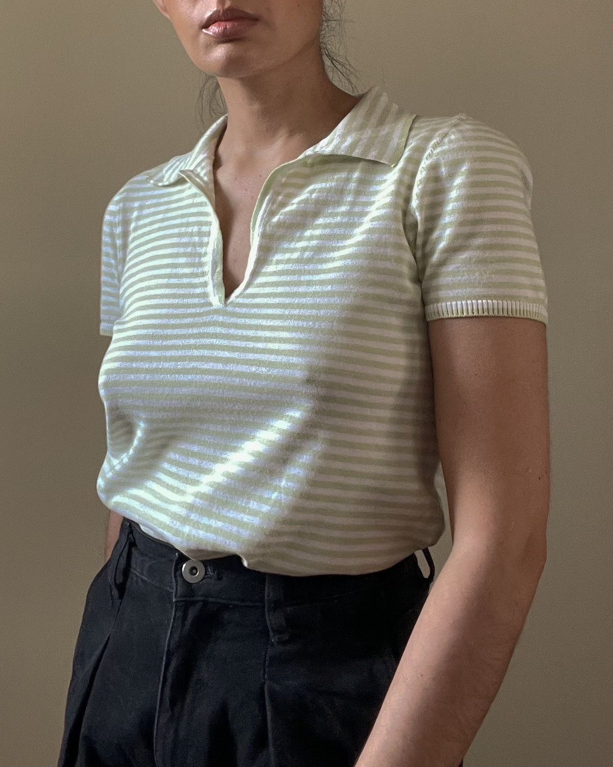 Henri Bendel Vintage Henri Bendel Stripe Polo Size S / US 4 / IT 40 - 5 Thumbnail