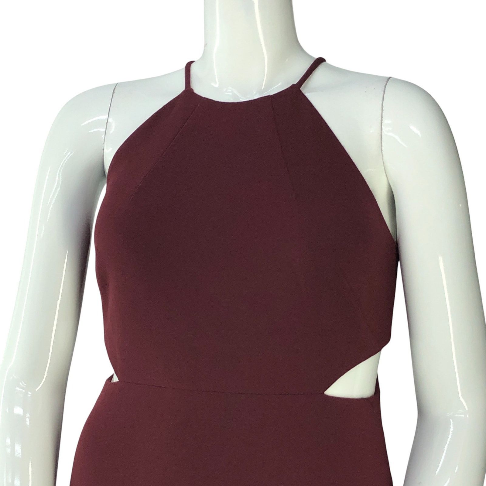 INTERMIX Intermix Sz L Dress Kirby Fitted Cut Out Shift Burgundy NEW Size L / US 10 / IT 46 - 2 Thumbnail