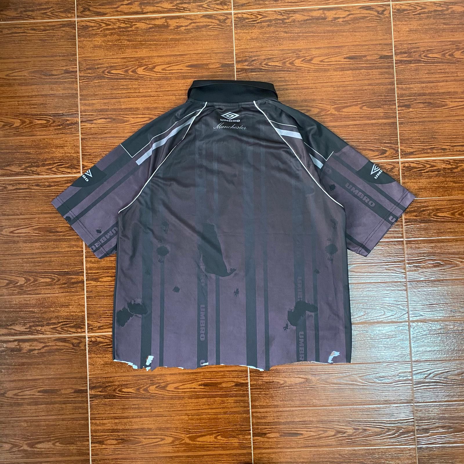 Umbro x Slam Jam Purple Spycam Logo Distressed Jersey Polo Size US S / EU 44-46 / 1 - 11 Thumbnail