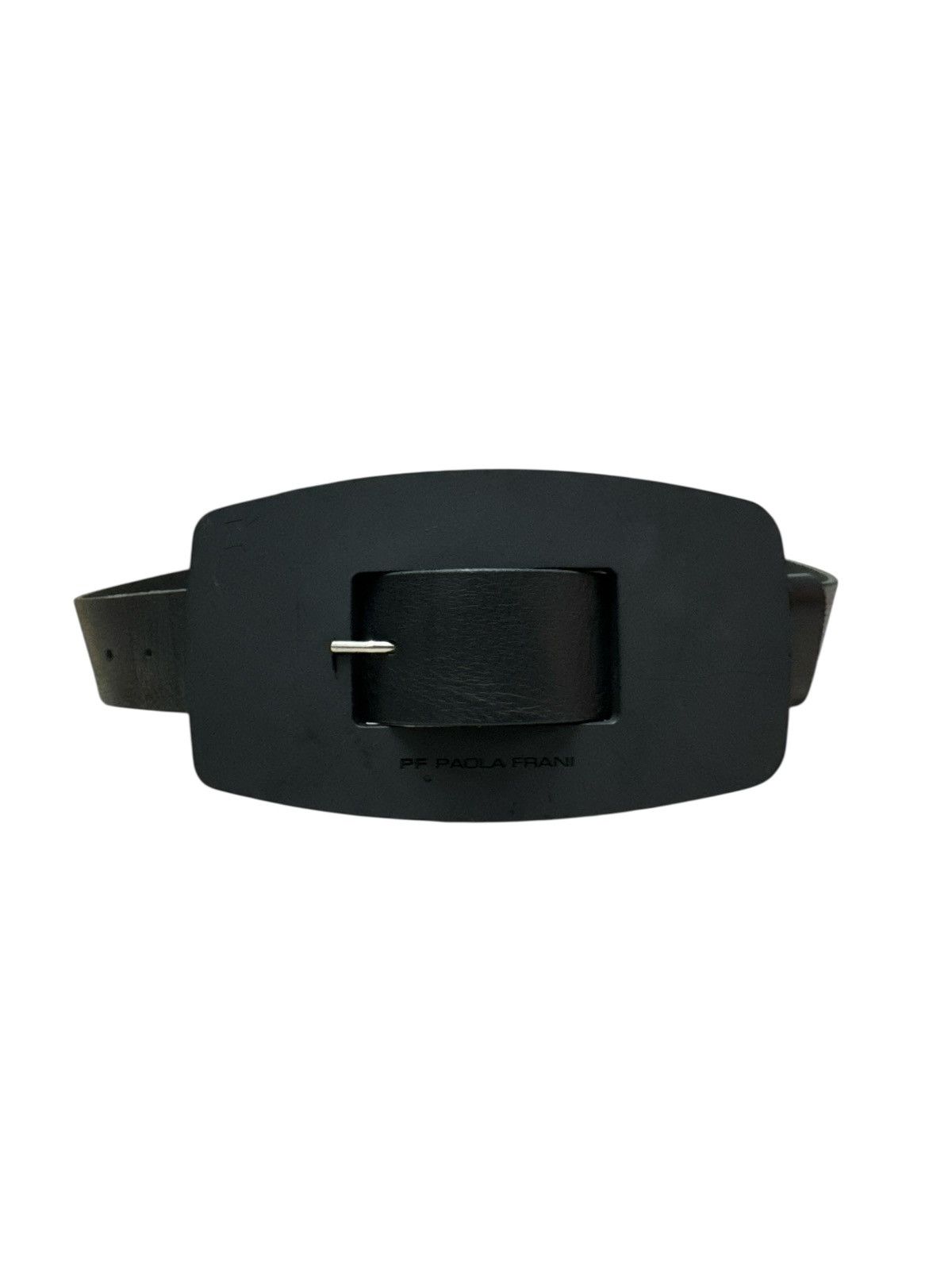 Vintage PAOLA FRANI BIG BUCKLE ITALY LEATHER BELT Size ONE SIZE - 1 Thumbnail