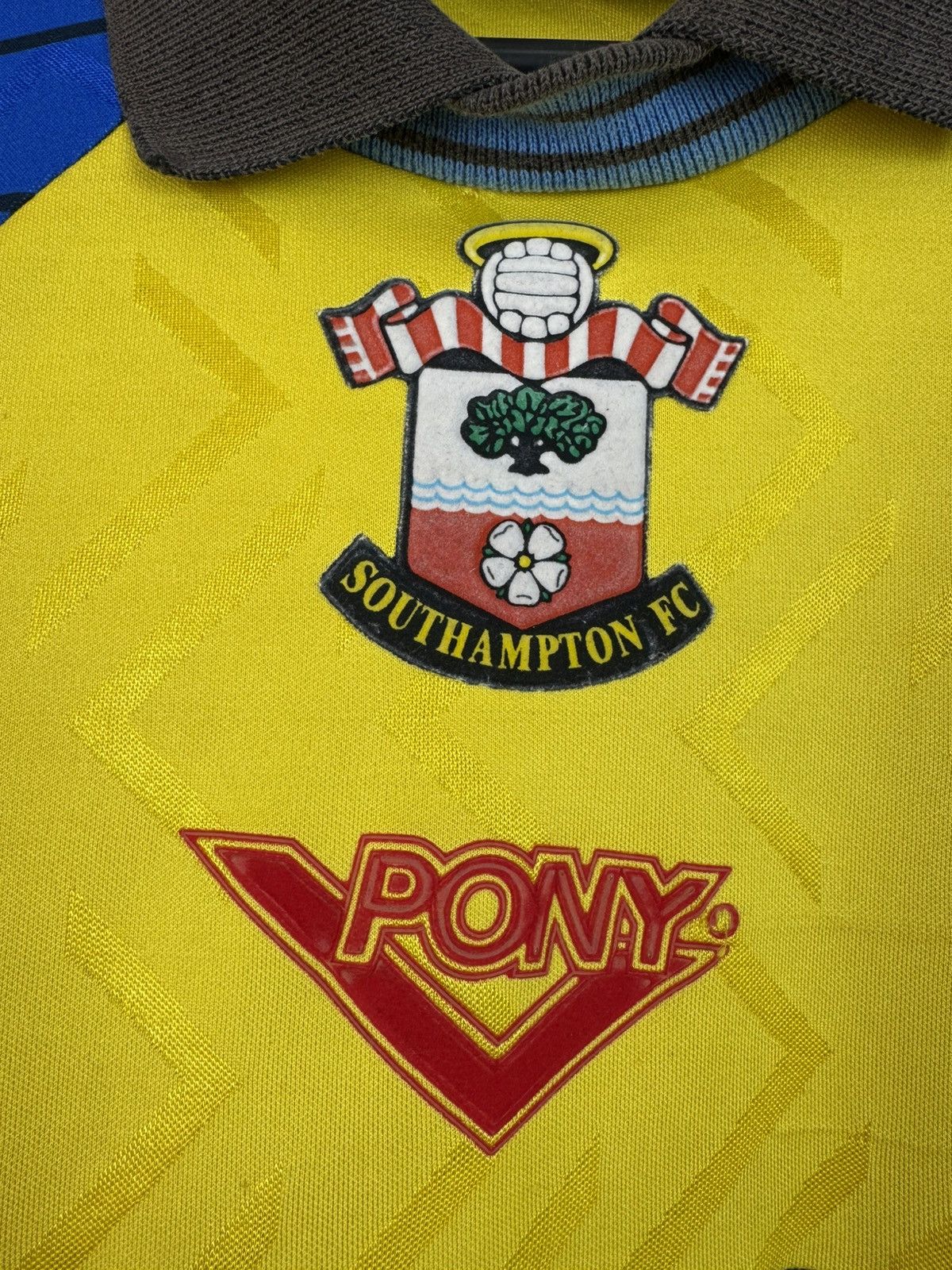 PONY Vntg PONY Southampton 1994-1995 Football Shirt Soccer Jersey Size US L / EU 52-54 / 3 - 5 Thumbnail