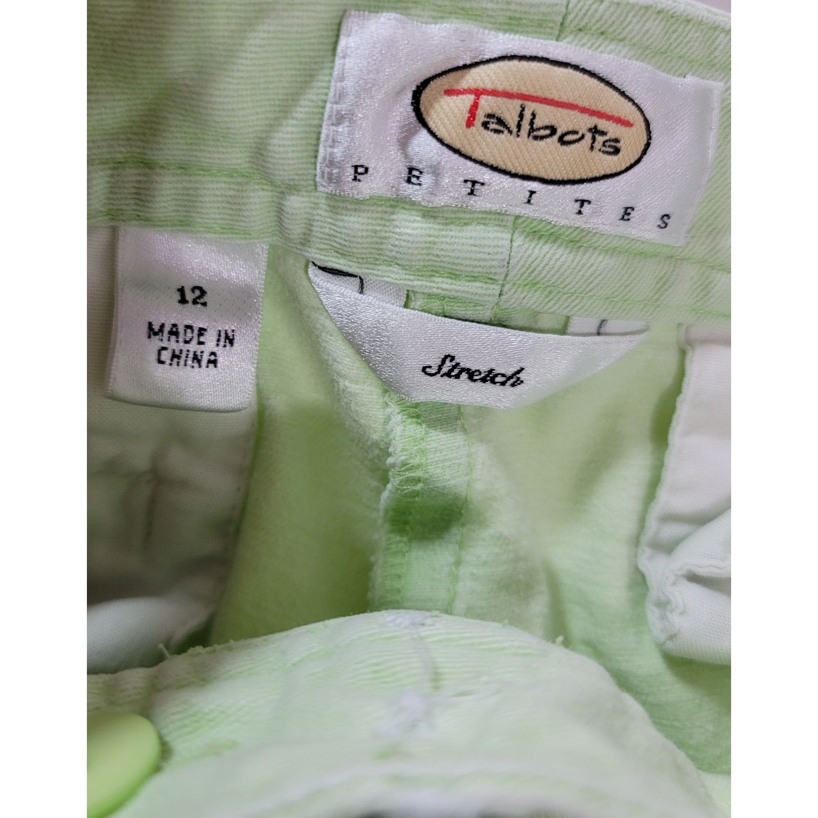 Other Talbots Mint Green Women's Capri 12 Faux Front Pockets Size 34" / US 12 / IT 48 - 4 Thumbnail
