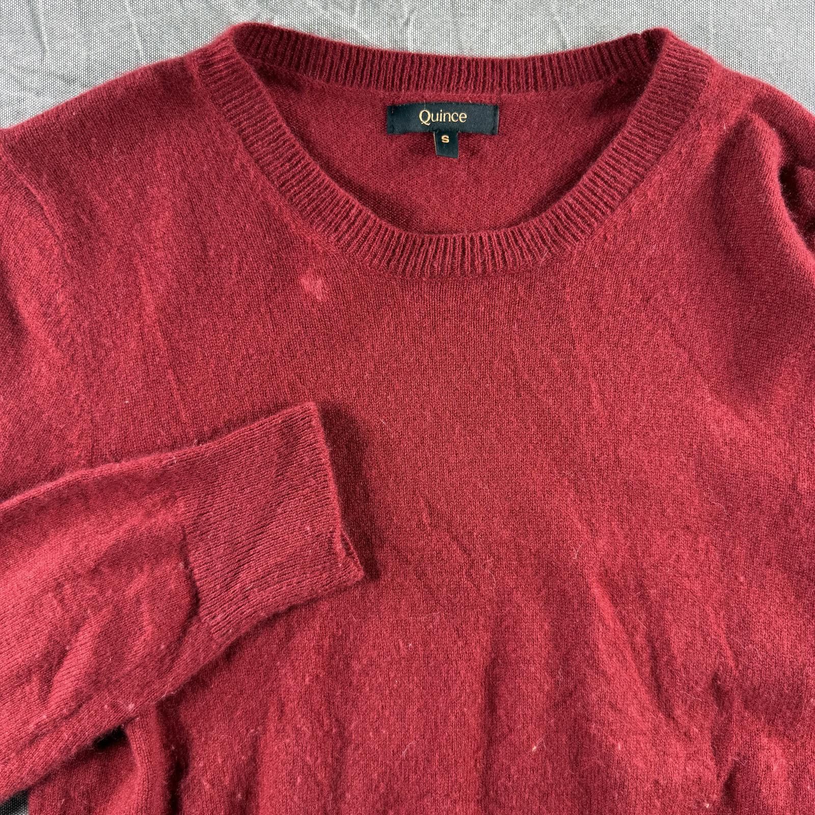 Quince Quince Sweater Women's S Red 100% Cashmere Pullover Size S / US 4 / IT 40 - 1 Thumbnail