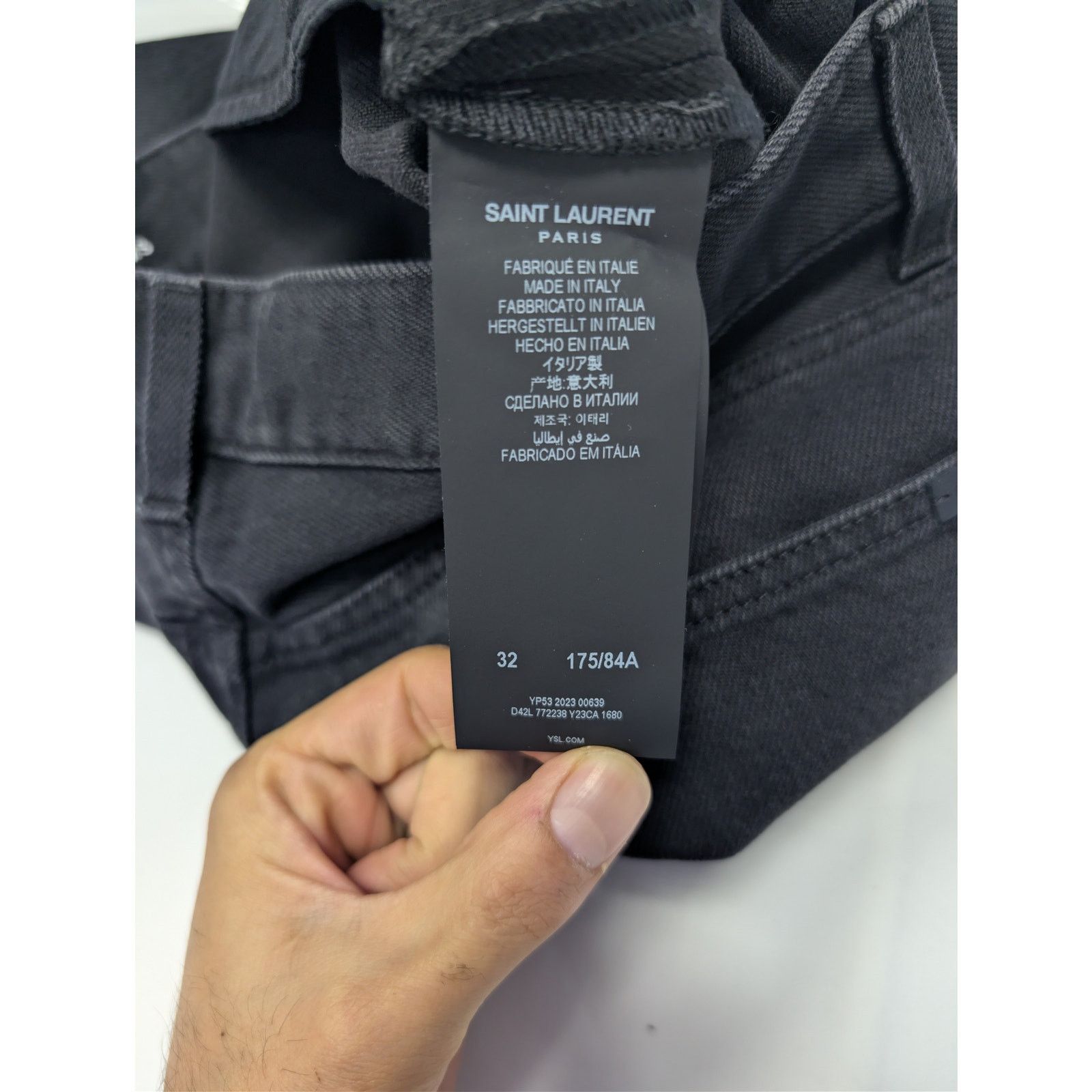 Saint Laurent Paris o1rshd1 Lame Orghini Baggy Ballon Denim Pants in Ewan Black Size US 32 / EU 48 - 16 Thumbnail
