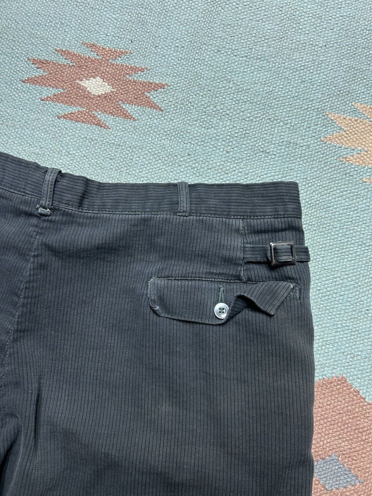 Vintage Vintage 50s black pique shorts cut off side cinch buckle 34 Size US 34 / EU 50 - 10 Thumbnail