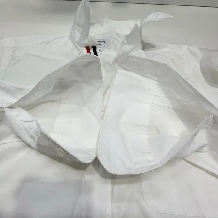 Thom Browne Thom Browne White Button-Up Long Sleeve Shirt -2507 Size US S / EU 44-46 / 1 - 5 Thumbnail