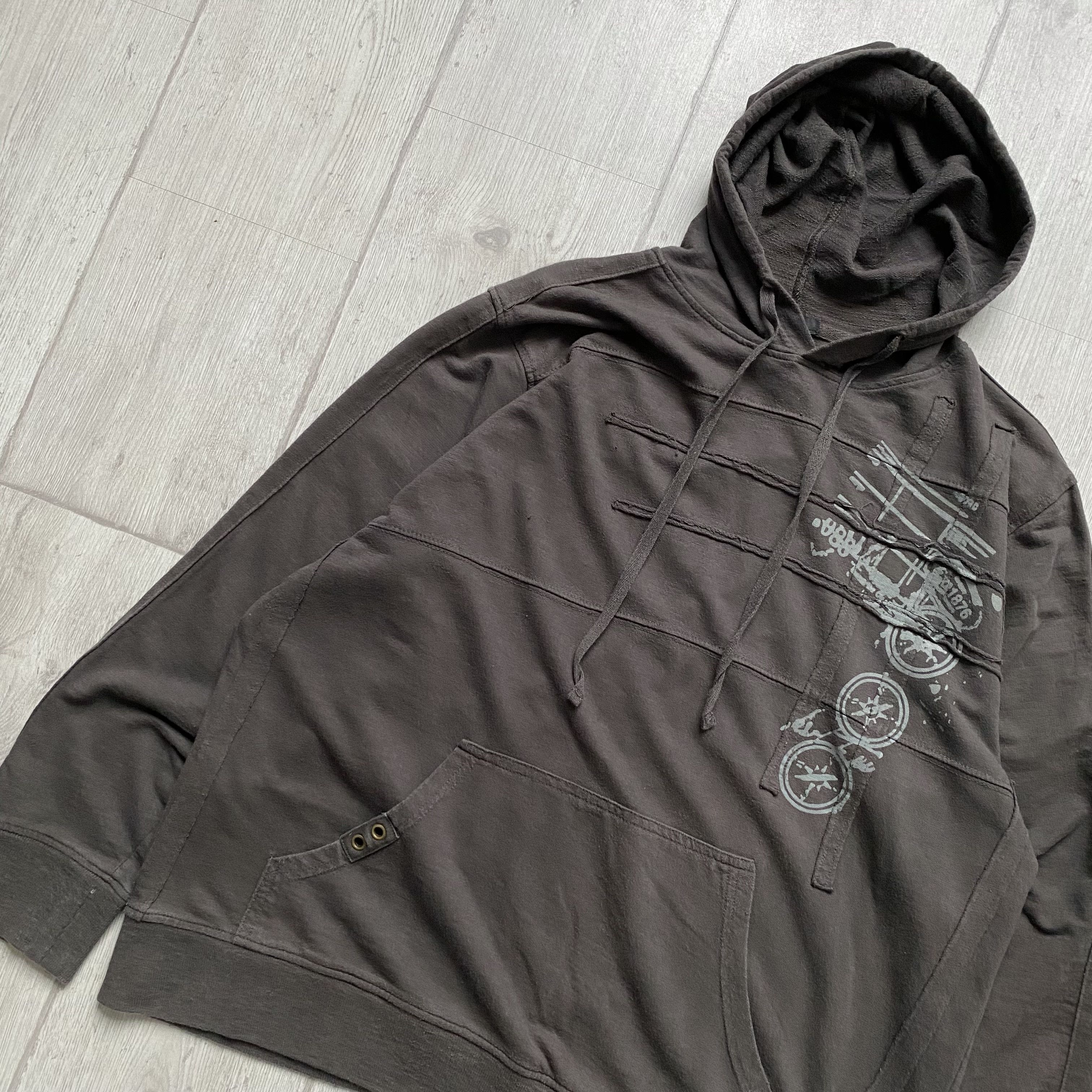 If Six Was Nine Vintage Faded Japanese style hoodie Y2K patchwork opium Size US M / EU 48-50 / 2 - 4 Thumbnail