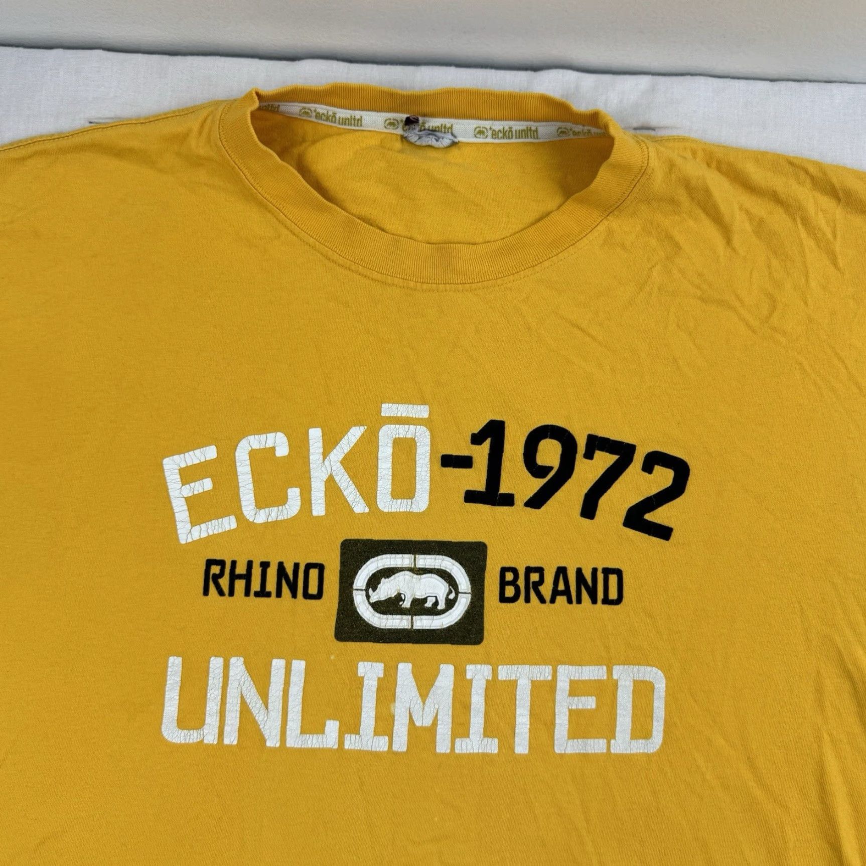 Ecko Unltd. VINTAGE Ecko Unltd T Shirt Men XL Yellow Punk Grunge Y2K 90s Skater Relaxed Size US XL / EU 56 / 4 - 2 Thumbnail
