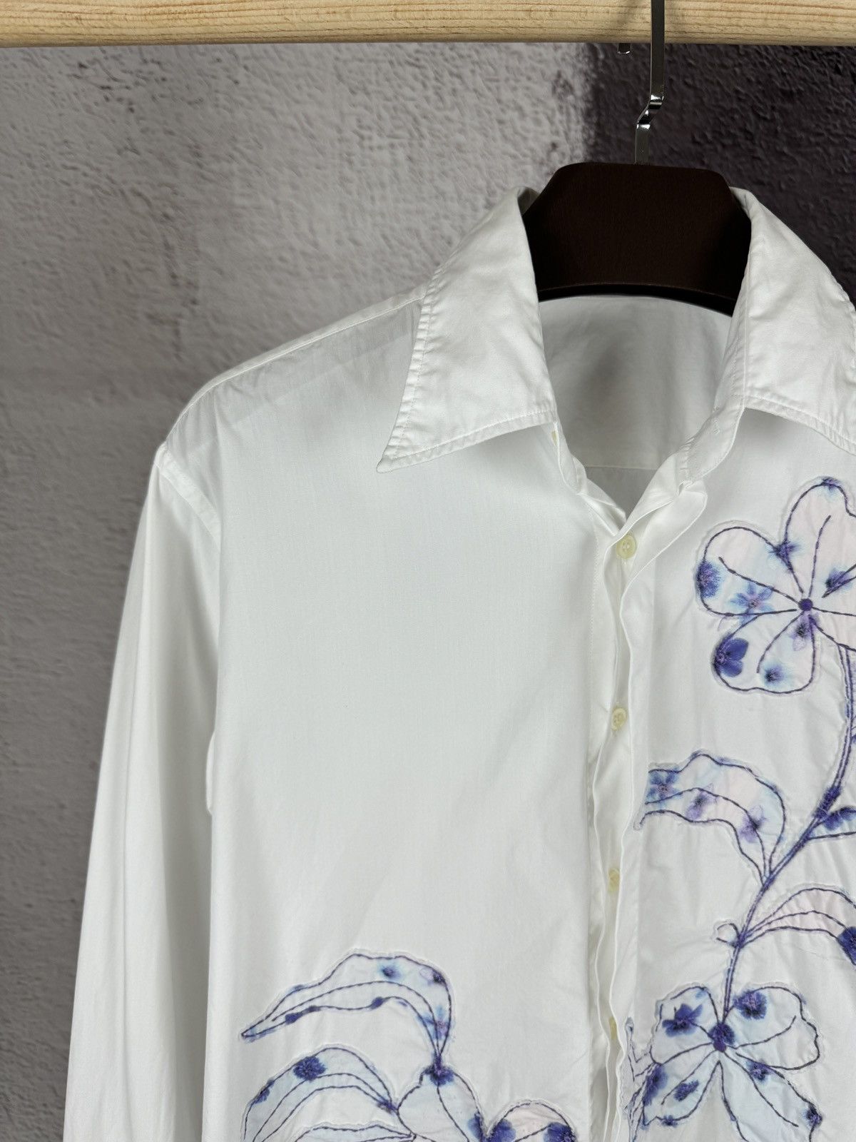 Pal Zileri Pal Zileri Lab. white vintage flower archival LS shirt Size US L / EU 52-54 / 3 - 3 Thumbnail