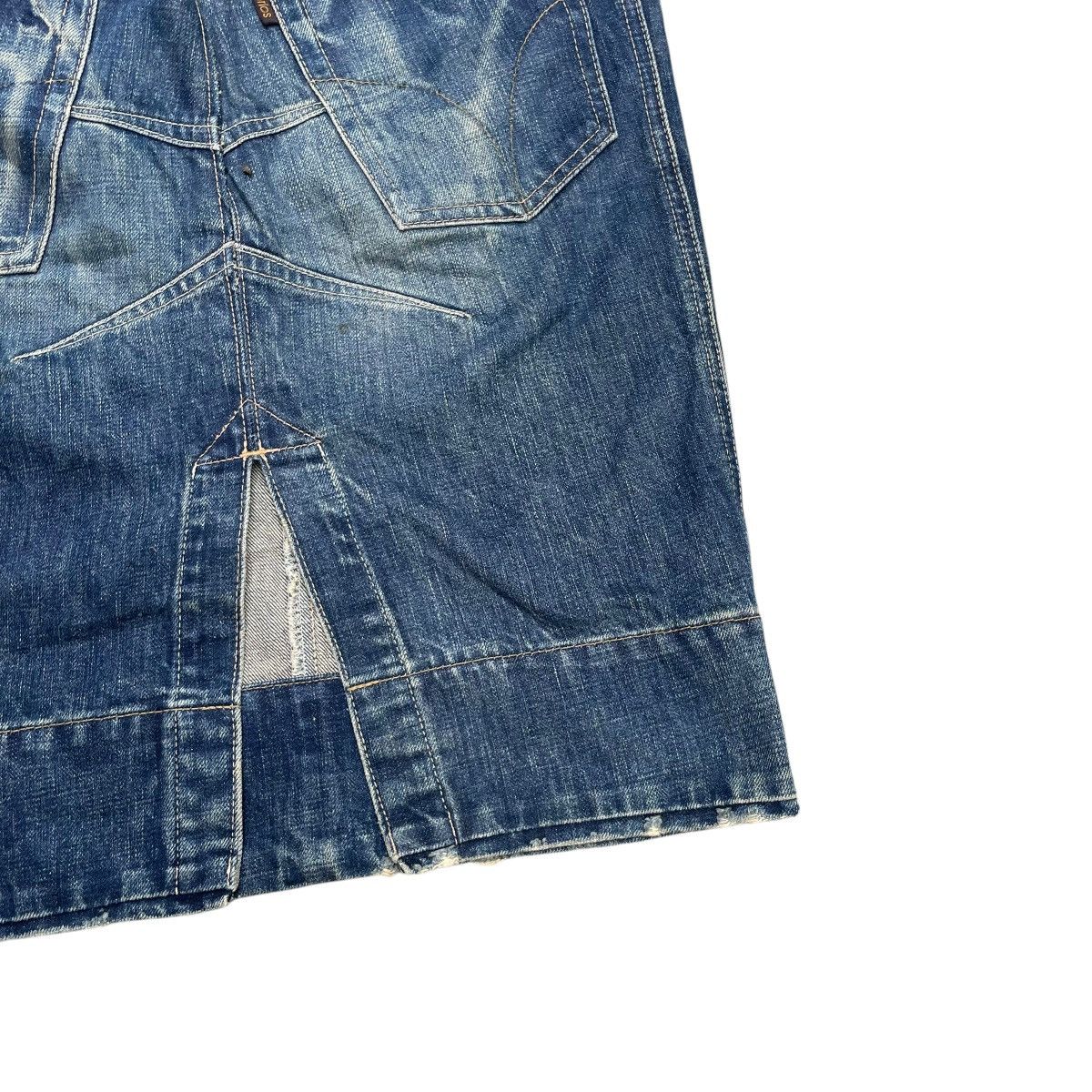 Hysteric Glamour × Japanese Brand 💥Vintage Hysteric Glamour Distressed Midi Skirt Jeans Size 30" / US 8 / IT 44 - 8 Thumbnail