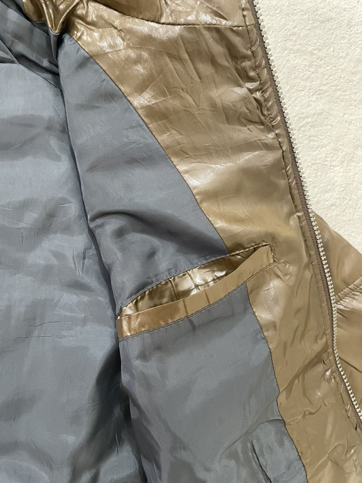 14th Addiction 2000s Japanese Brown Faux Leather Puffer Jacket Fur Hood Y2K Size US M / EU 48-50 / 2 - 9 Thumbnail