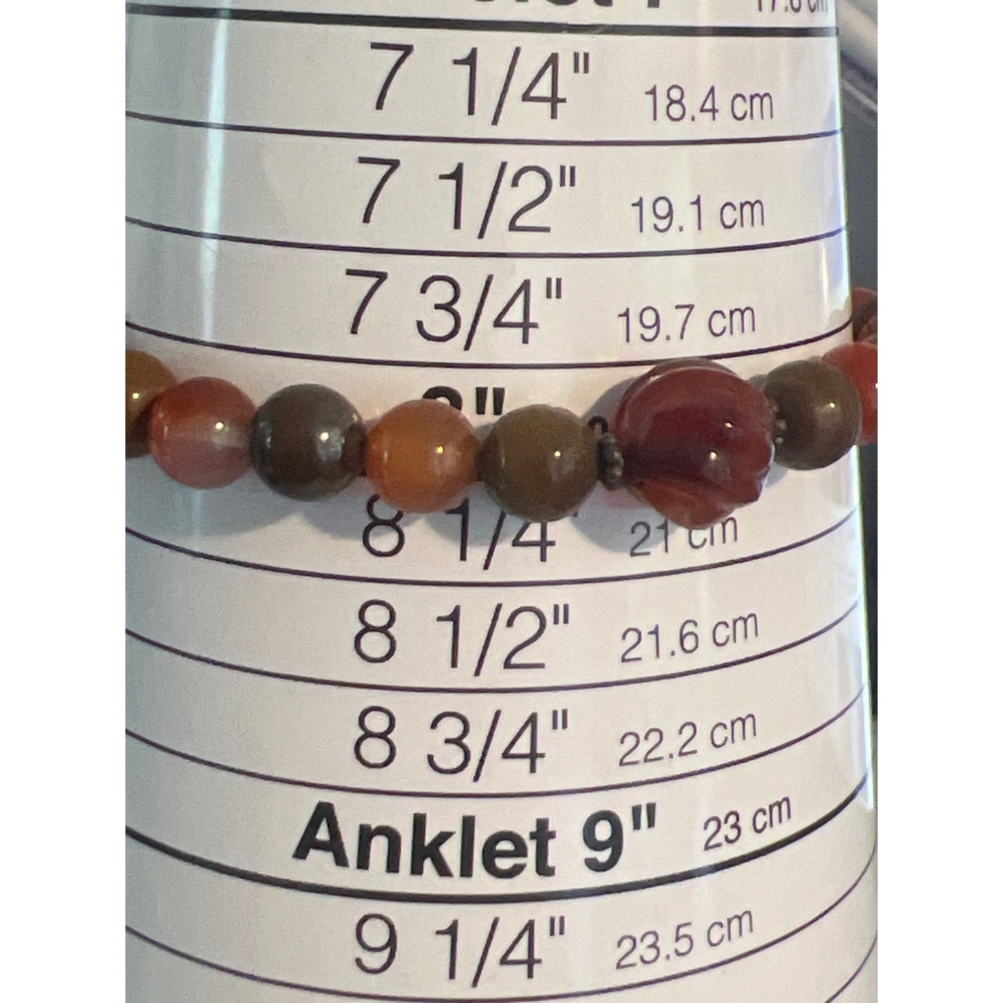 Other Vintage Sterling Silver Red Carnelian Bead Bracelet Center S Size ONE SIZE - 5 Thumbnail