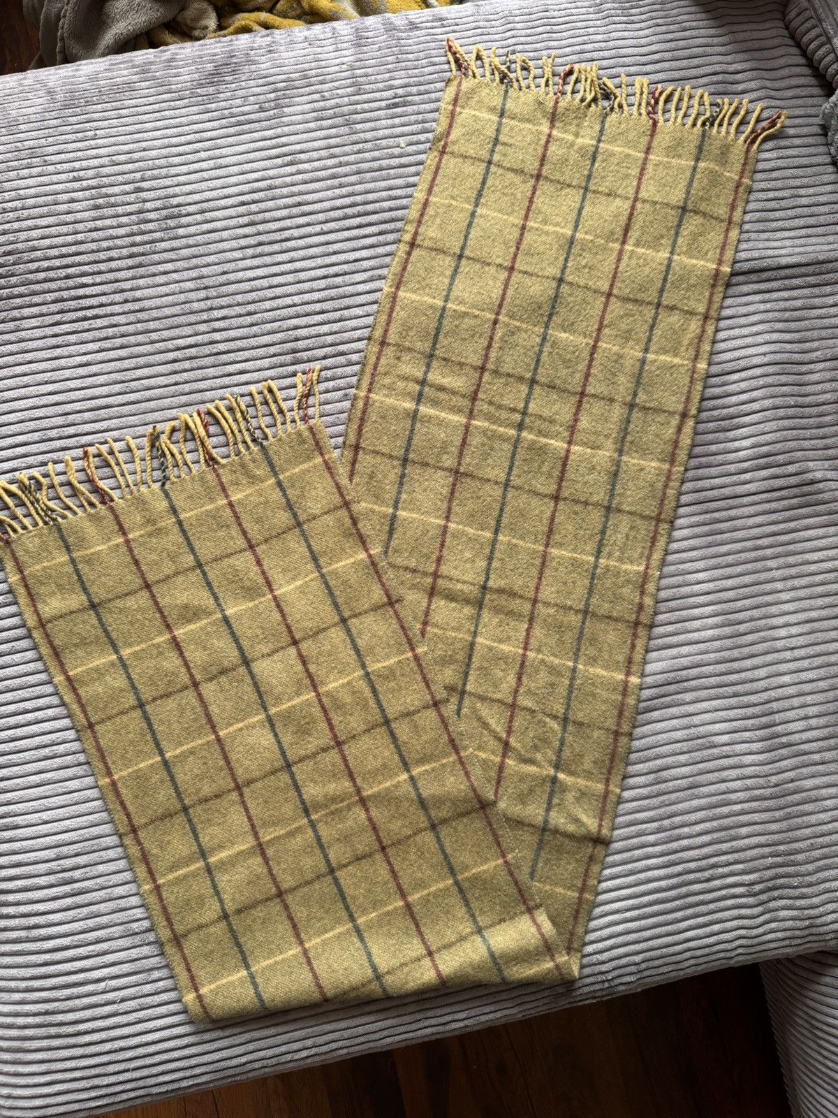 Burberry Vintage 90s Burberrys Cashmere Nova Check Rare Scarf Big Size ONE SIZE - 4 Thumbnail