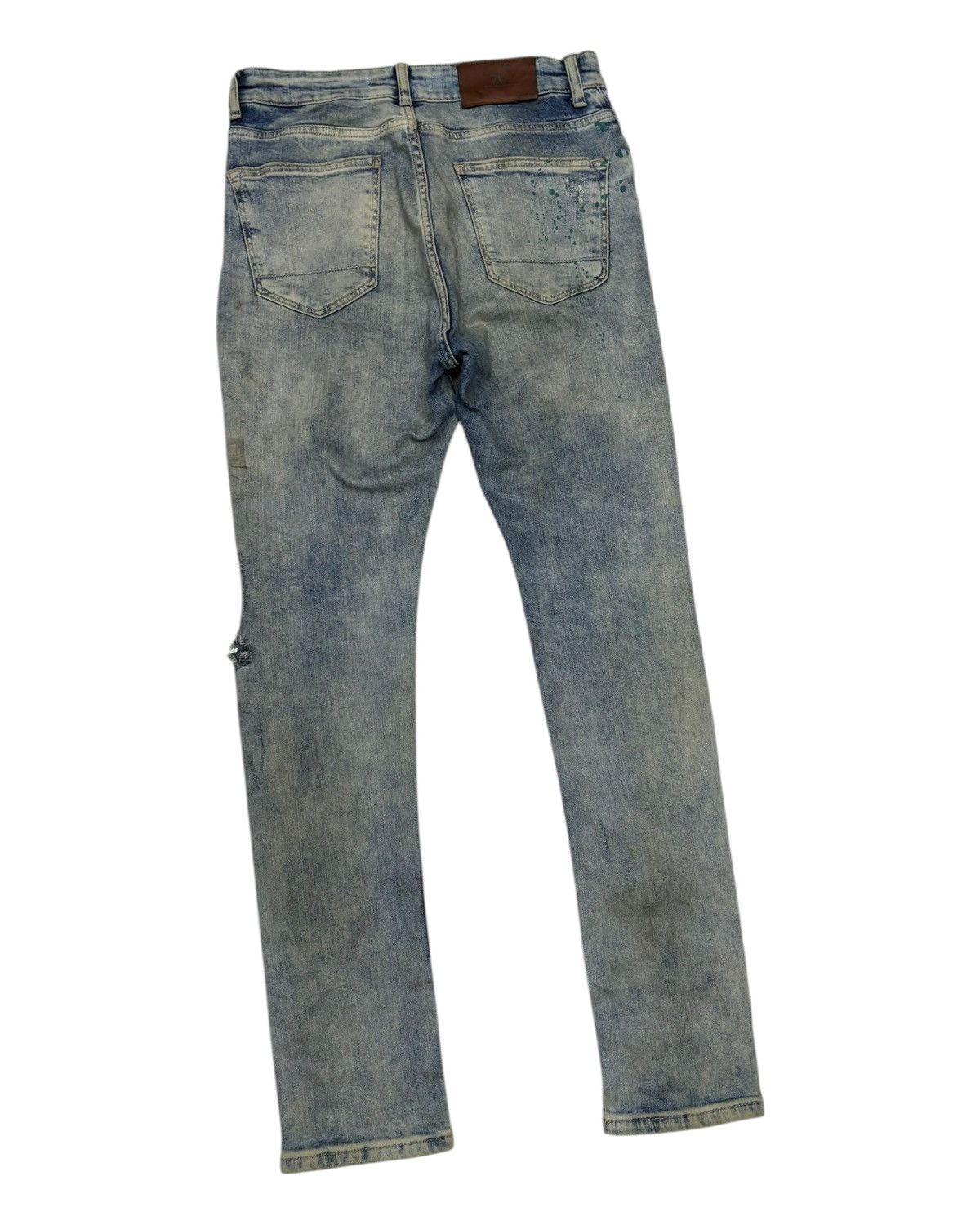 Yasuyuki Ishii Ripped THRASHED Distress Painter Acid Wash Zara Skinny Jeans Size US 30 / EU 46 - 4 Thumbnail