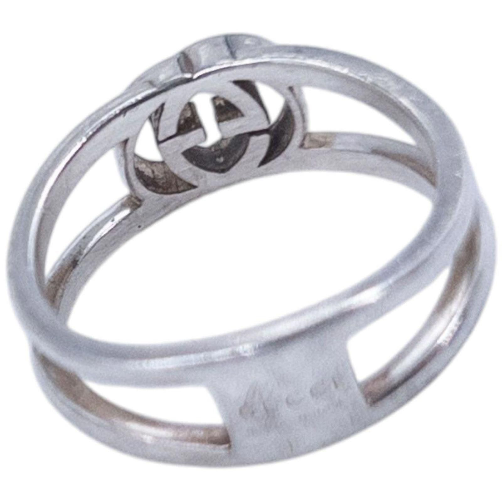 Gucci Vintage 2000s Gucci Silver Logo Ring Size ONE SIZE - 6 Thumbnail