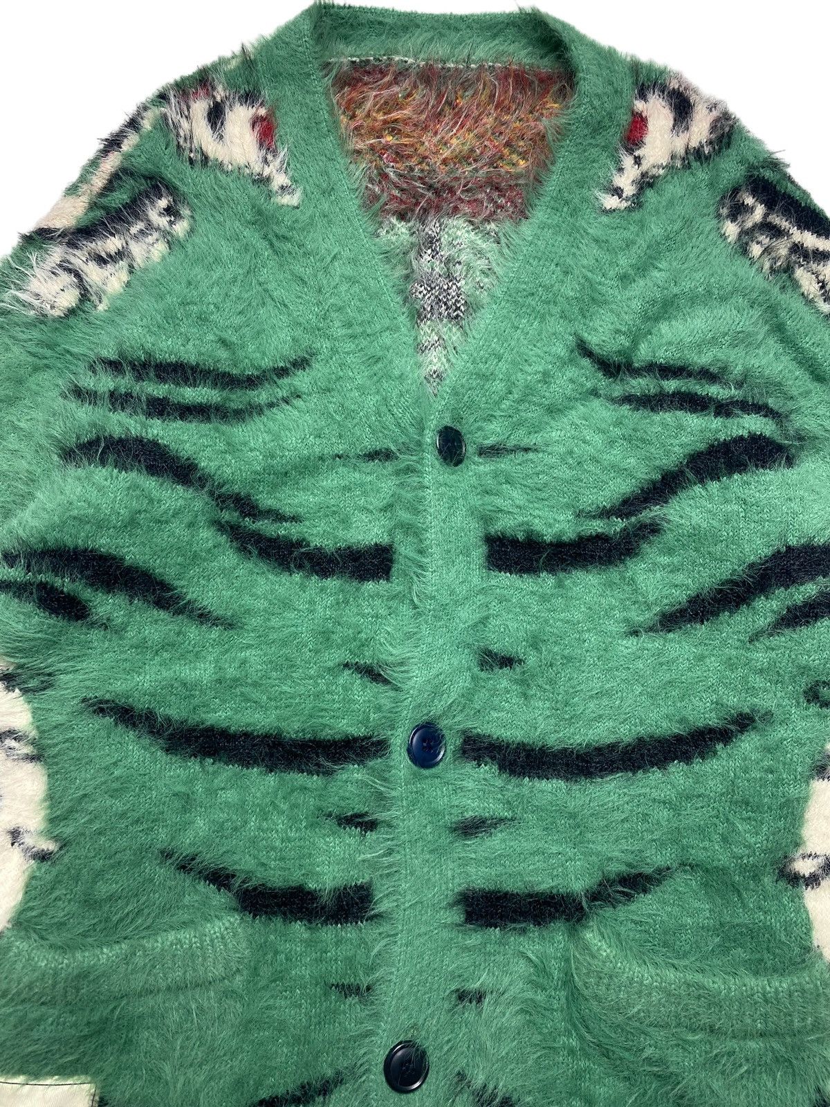Japanese Brand Seveskig - Mohair Tiger Cardigan Sweater Size US L / EU 52-54 / 3 - 7 Thumbnail