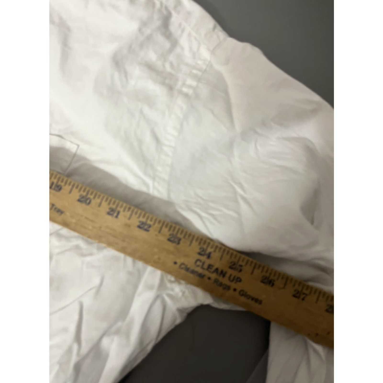 Tommy Hilfiger Tommy Hilfiger Dress Shirt XL White Solid Long Sleeve Button-Up Classic Mens 17 in Size 46R - 5 Thumbnail