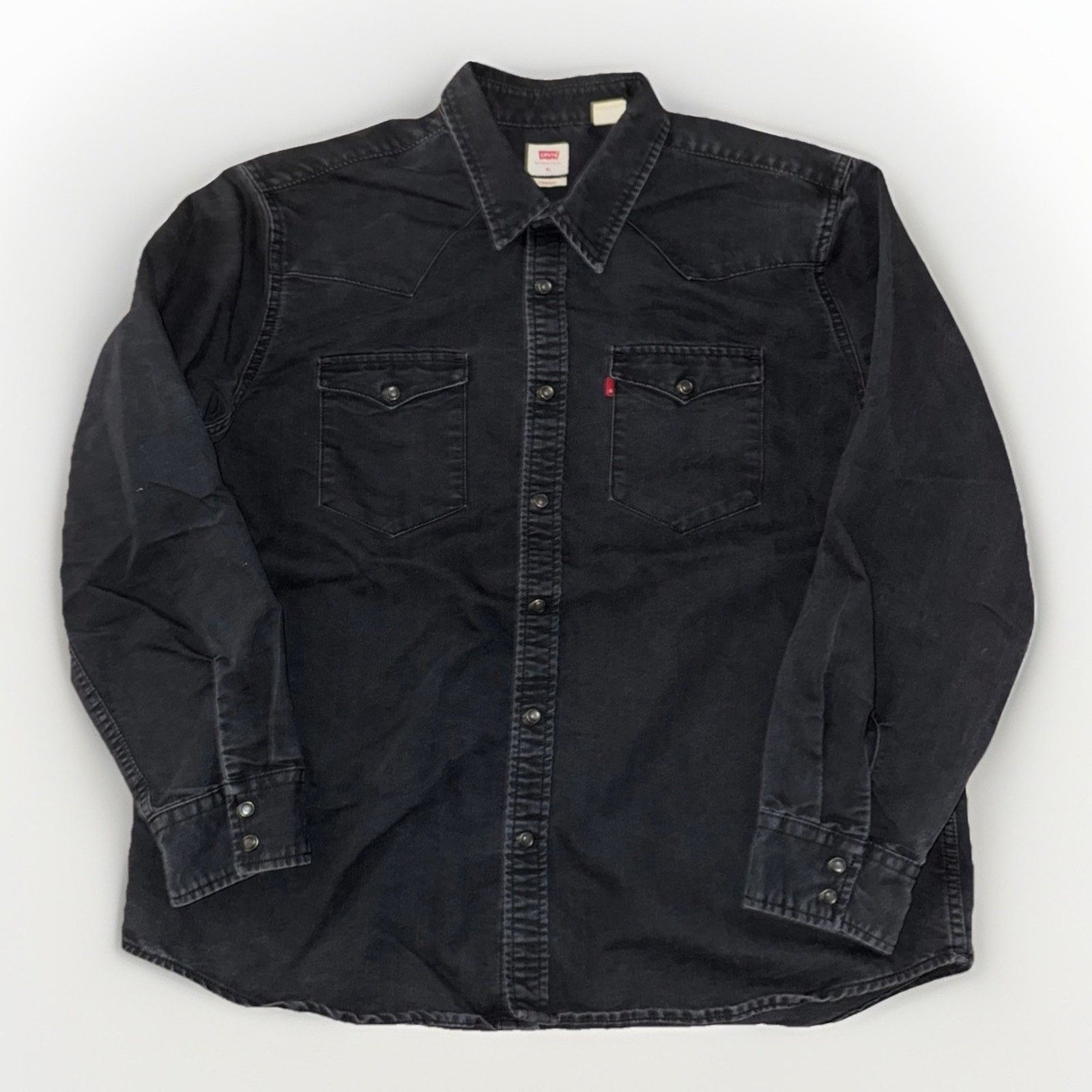 Levi's × Vintage Levi’s Standard Fit Pearl Snap Canvas Weatern Shirt Black XL Size US XL / EU 56 / 4 - 1 Thumbnail