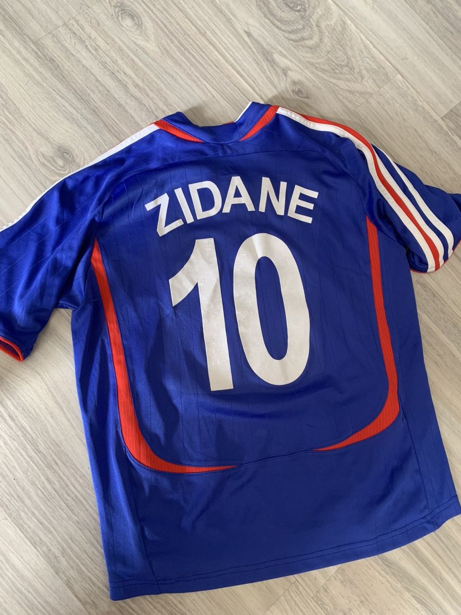 Vintage Adidas France Zidane Home FIFA World Cup 2006 Y2K Jersey Size US XS / EU 42 / 0 - 4 Thumbnail