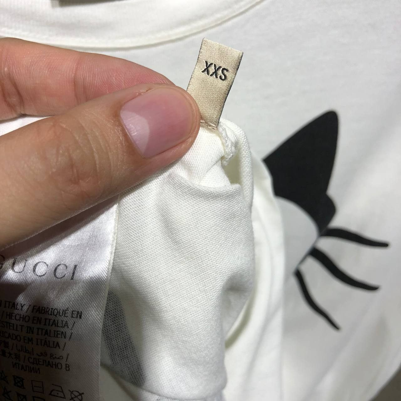 Gucci Gucci Cat eye Diamond Nail print tee Size US S / EU 44-46 / 1 - 9 Thumbnail