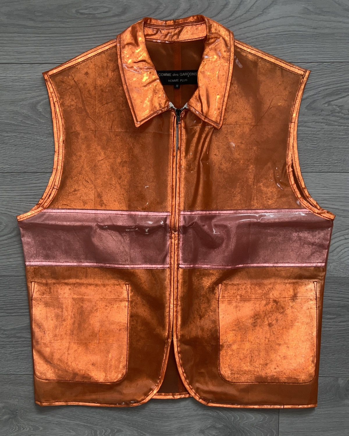 Comme des Garcons CDGHP SS1996 Polyvinyl Reflective Runway Vest Size US M / EU 48-50 / 2 - 4 Thumbnail