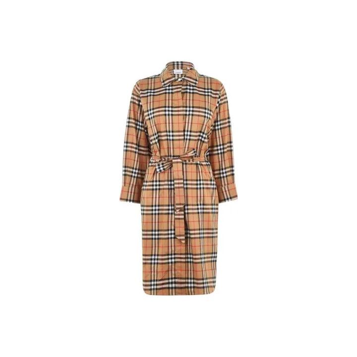 Burberry Burberry Color Block Plaid Long Sleeve Dress 0079 Size M / US 6-8 / IT 42-44 - 1 Thumbnail
