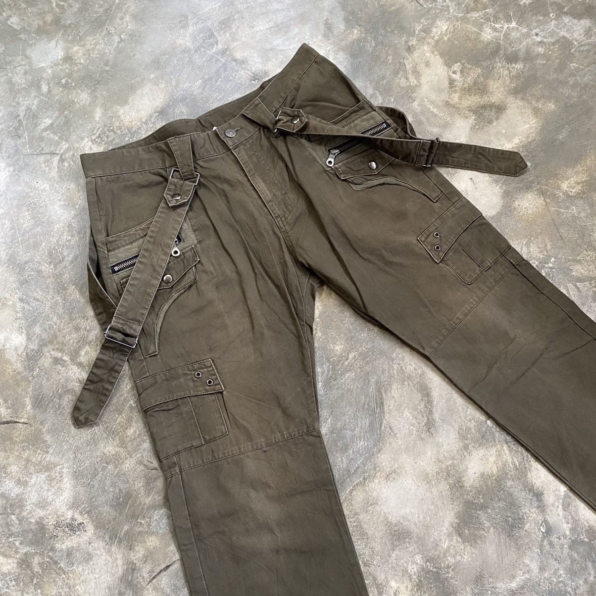 PPFM 2000s PPFM Cargo Punk Style Bondage Multipocket Pants Size US 30 / EU 46 - 2 Thumbnail