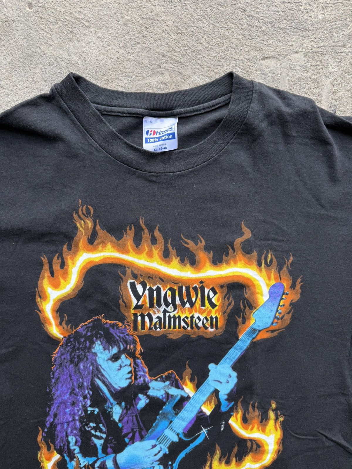 Band Tees Yngwie Malmsteen Flames 1991 Vintage Tee | Size XL Size US L / EU 52-54 / 3 - 2 Thumbnail