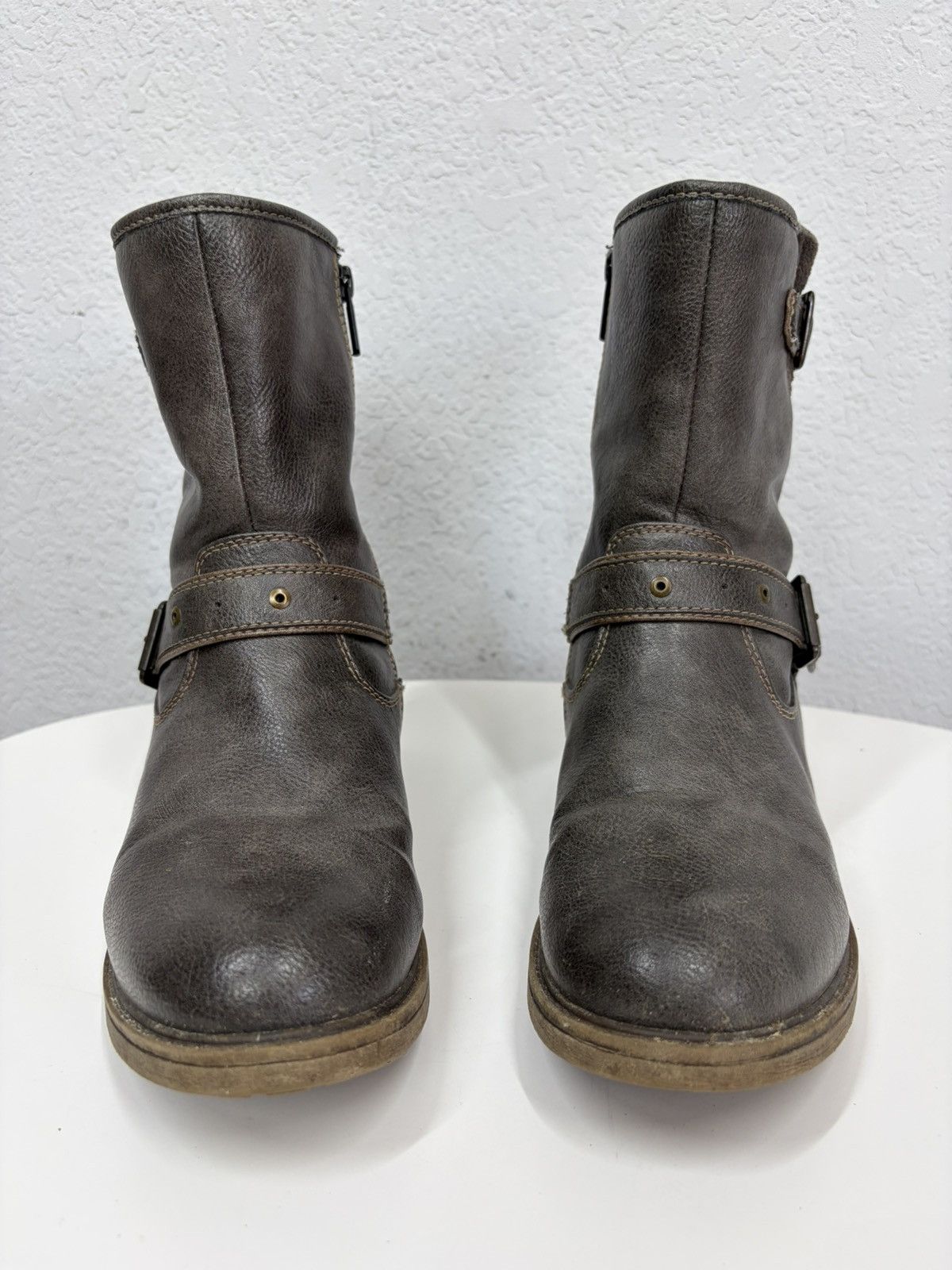 A.S.98 Vintage Like Maison Margiela Belted Leather Biker Boots 00s Size US 8 / EU 41 - 8 Thumbnail