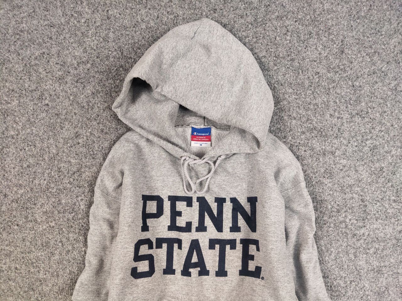 Champion Vintage 90's Champion Penn State Logo Gray Blank Hoodie Size US M / EU 48-50 / 2 - 8 Thumbnail