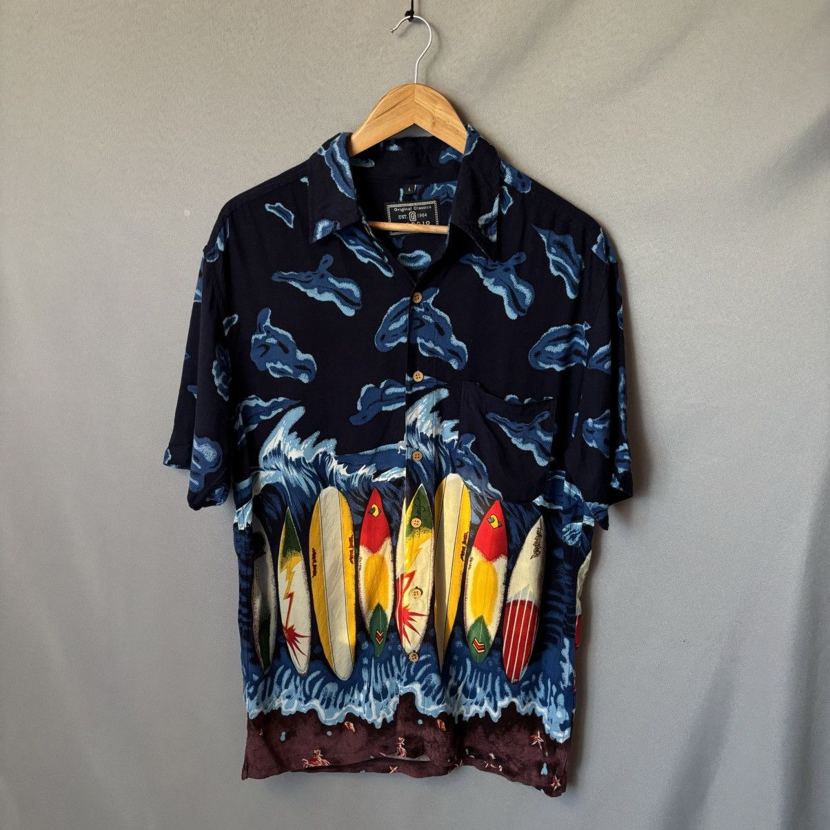 Vintage Hawaiian shirt Aloha wear large surf vintage rare Size US L / EU 52-54 / 3 - 1 Thumbnail