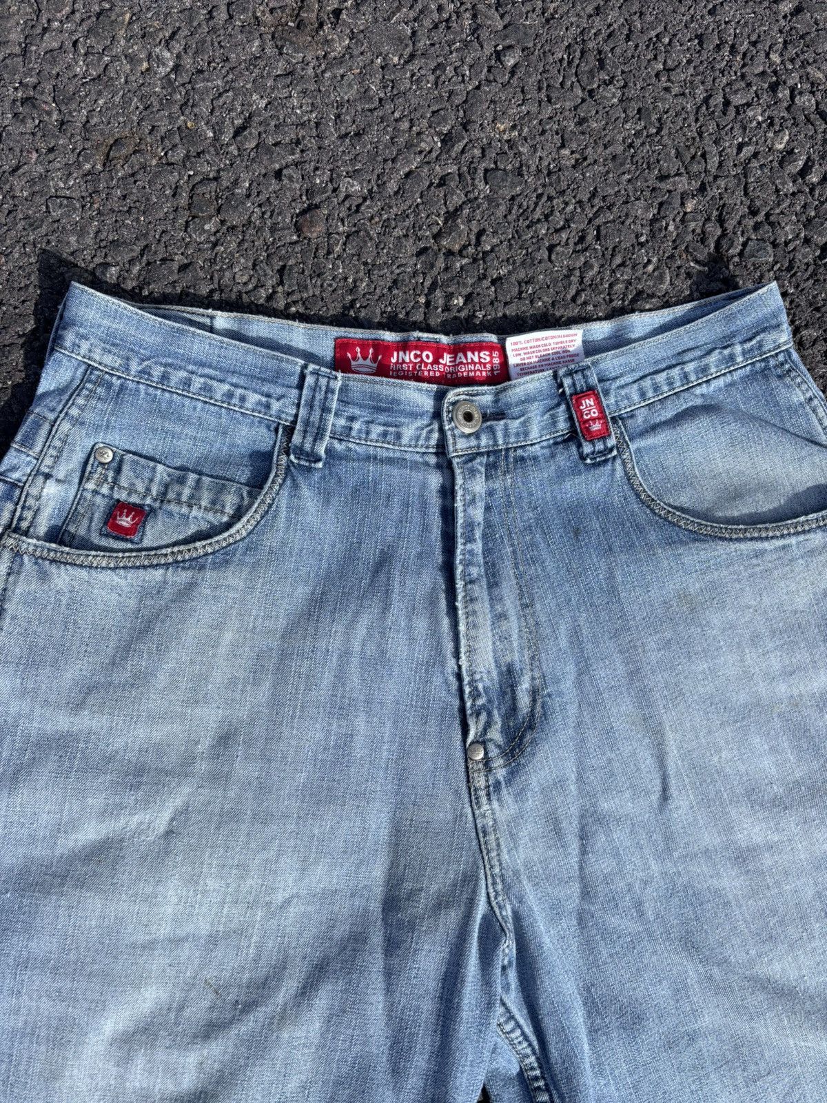JNCO VTG 90s Y2K Jnco 8Ball Snake Baggy Denim Shorts Big Pocket Size US 34 / EU 50 - 5 Thumbnail