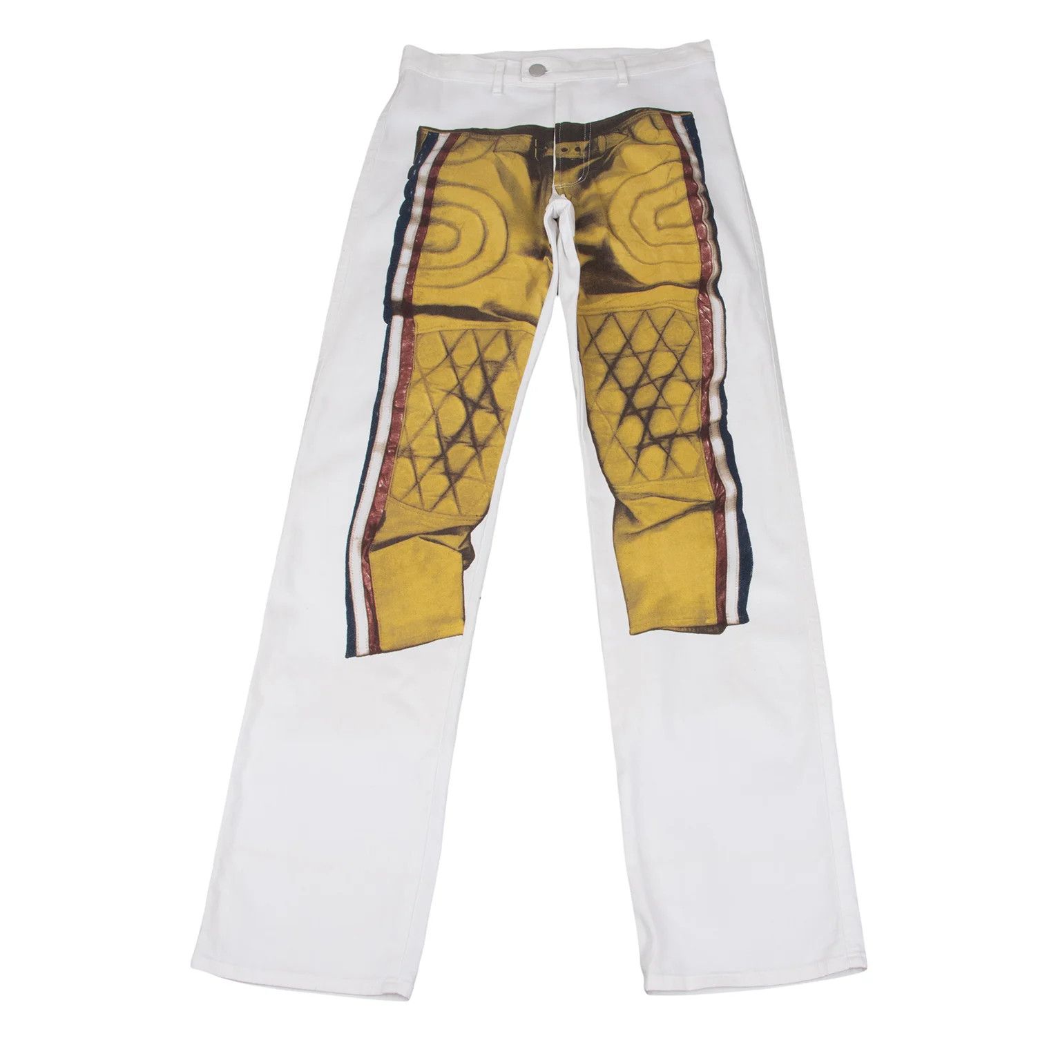 Jean Paul Gaultier Trompe L'Oeil Cotton Stretch Pants in White Size US 32 / EU 48 - 1 Thumbnail