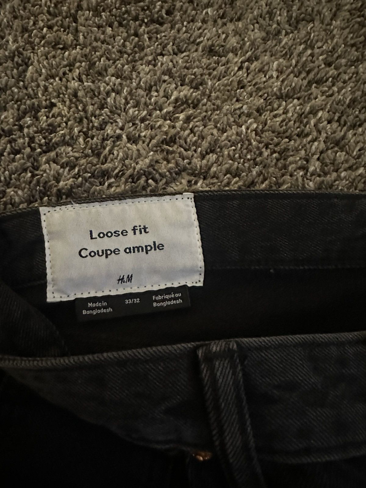 H&M H&M Loose Fit Coupe Ample Jeans Black Wash 32x32 Men Size US 32 / EU 48 - 4 Thumbnail