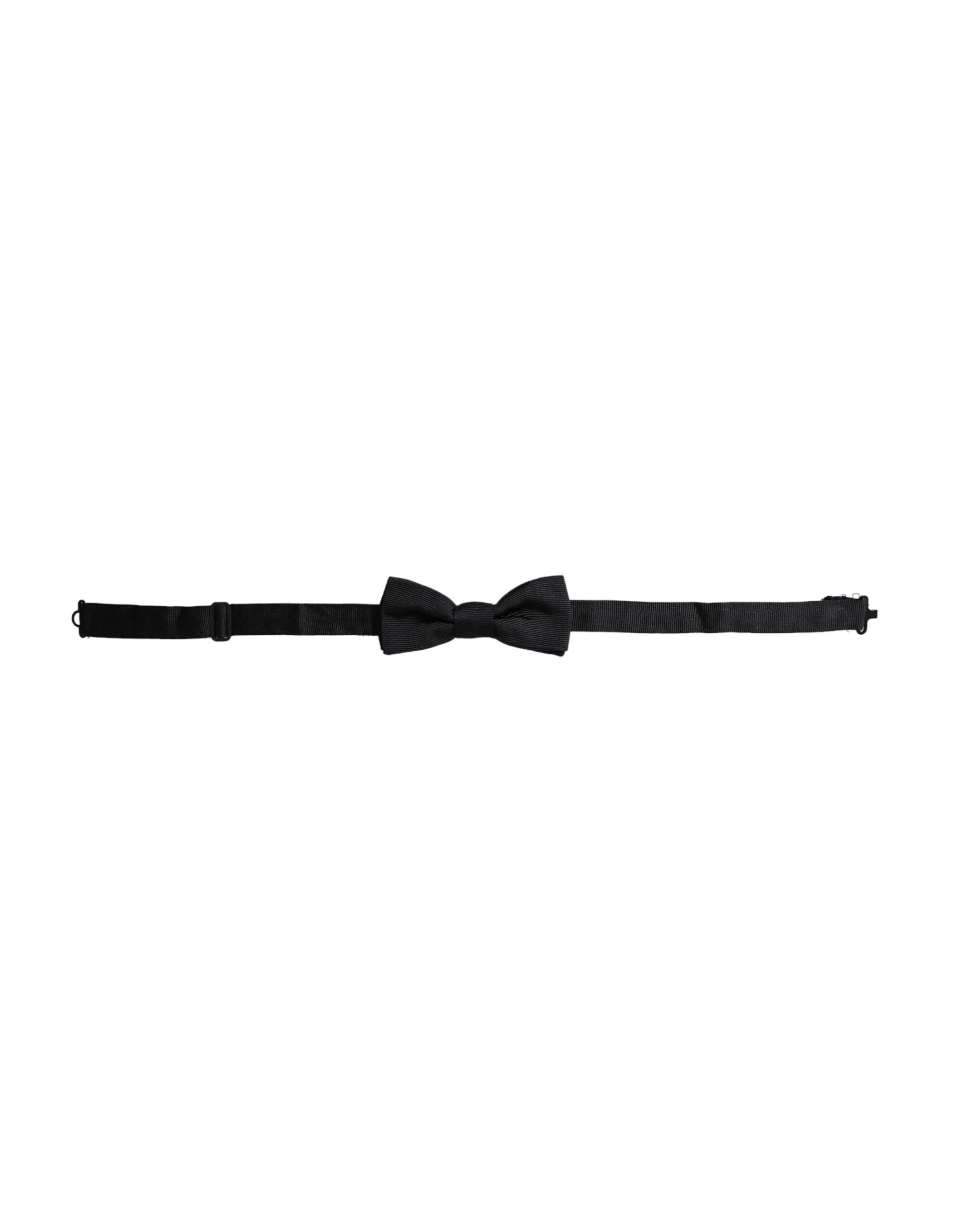 Dolce & Gabbana Black Silk Adjustable Neck Men Bow Men's Tie Size ONE SIZE - 1 Thumbnail