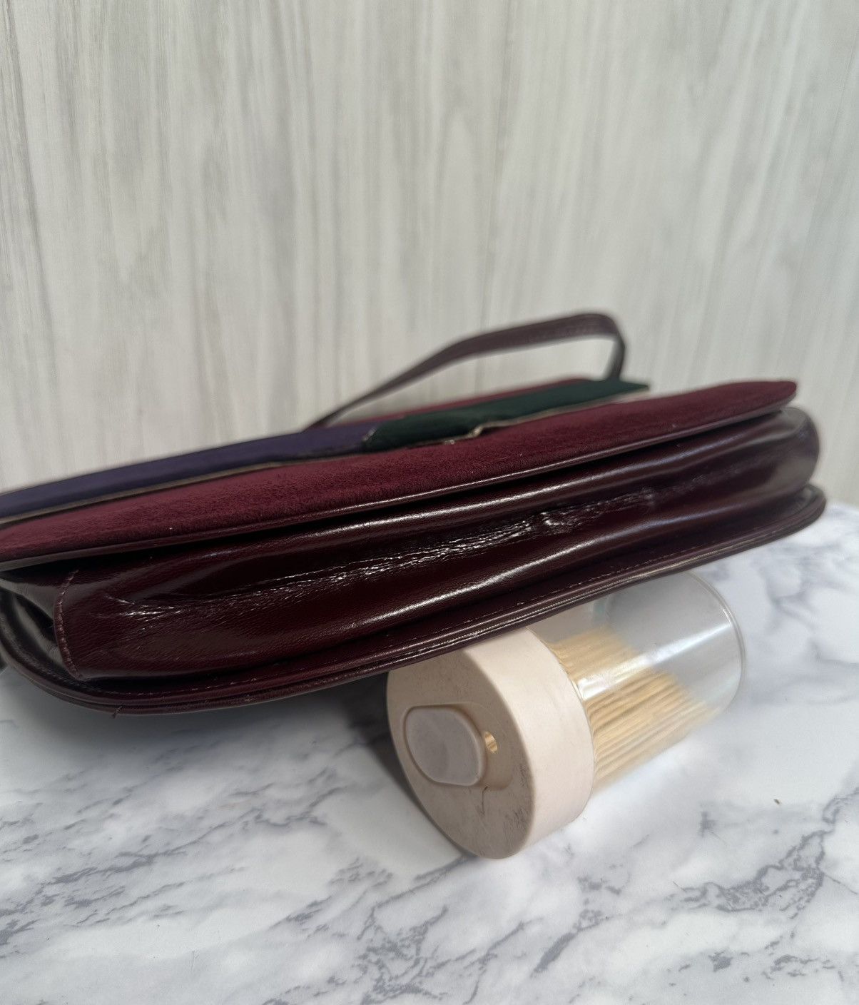 Bally VINTAGE 1980s BALLY Burgundy Suede and Leather Crossbody Bag Size ONE SIZE - 10 Thumbnail