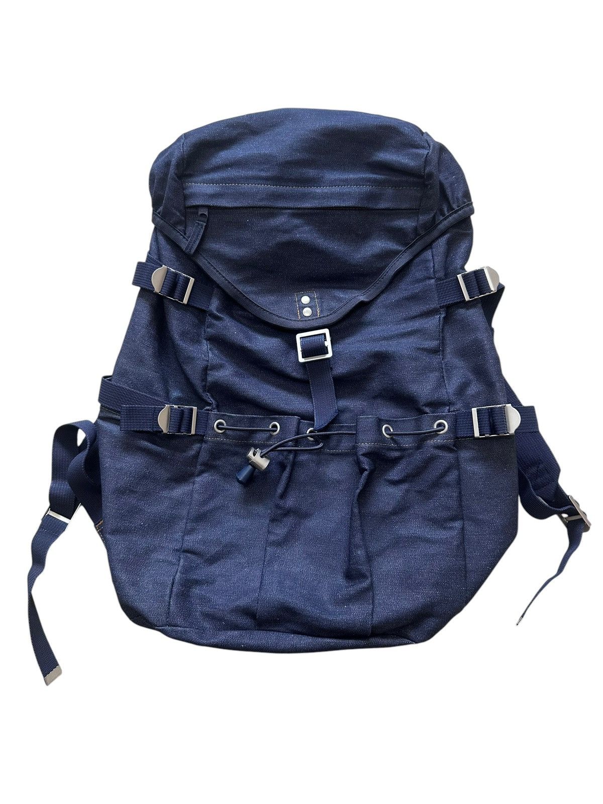 image of Archival Clothing x Gap Vintage Gap Rucksack Tactical Denim Backpack in Blue, Men's