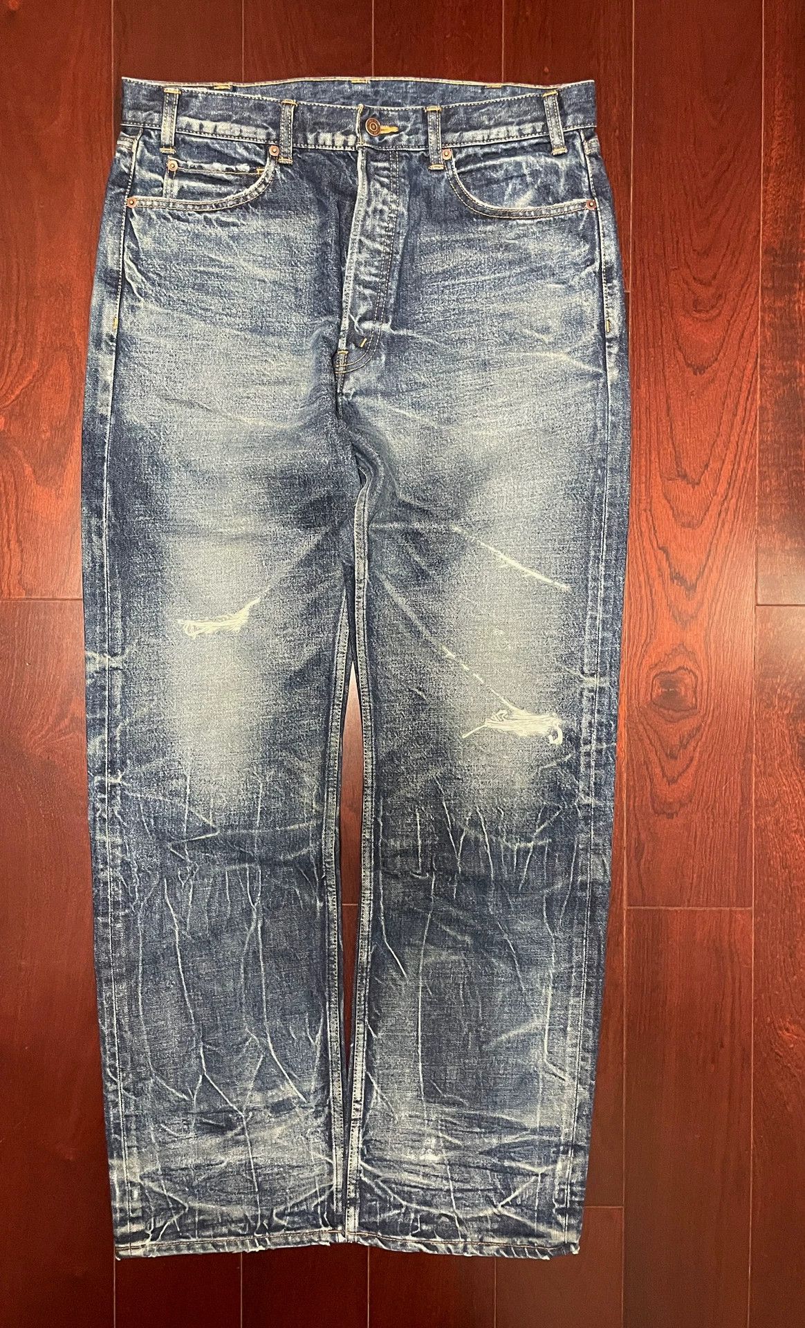 Celine Celine Washed Distressed Jeans Size US 34 / EU 50 - 1 Thumbnail