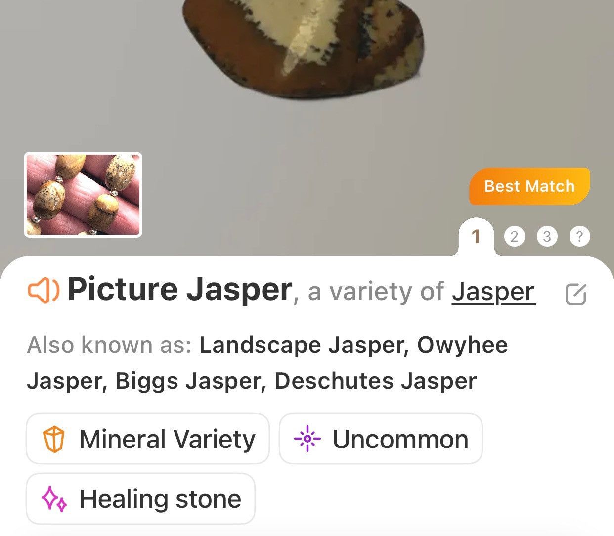 Handmade Handcrafted picture jasper goldstone faceted dome necklace Size ONE SIZE - 10 Thumbnail