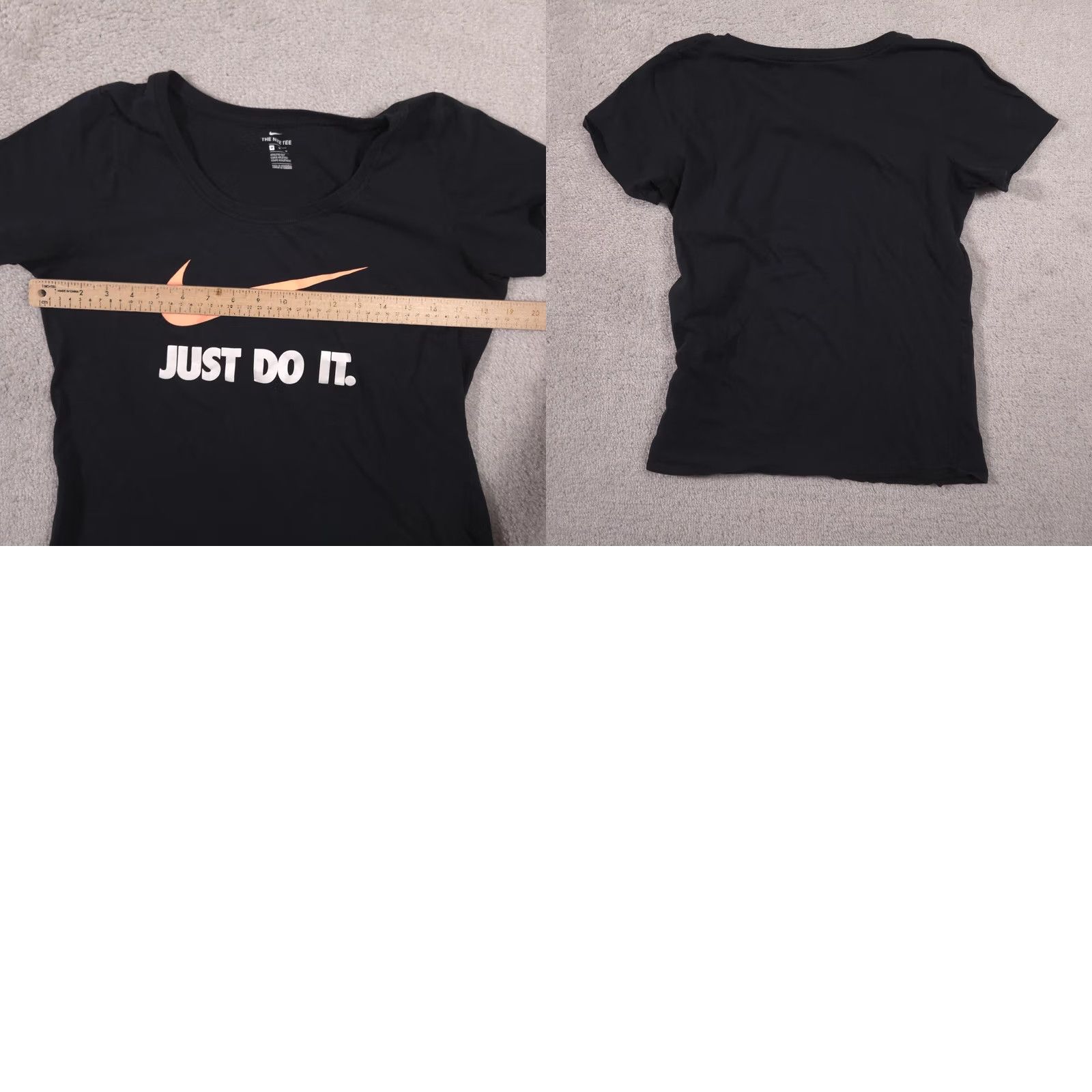 Nike Nike Shirt Womens Medium Black Just Do It Swoosh Graphic Scoop Neck Tee Top Size M / US 6-8 / IT 42-44 - 8 Thumbnail