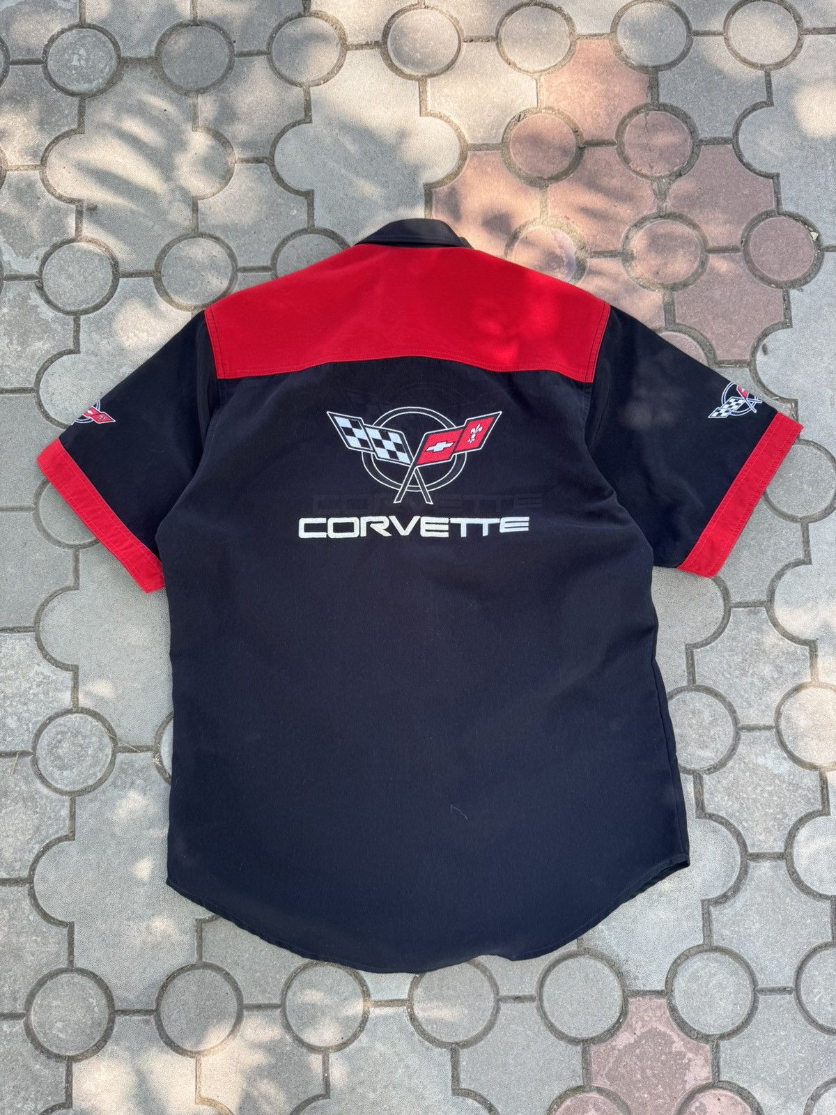 NASCAR Vintage Corvette Big Logo Short Sleeve Racing Shirt Size US M / EU 48-50 / 2 - 1 Thumbnail