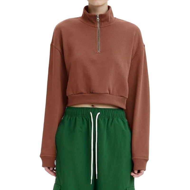Levi's Levi's Women's ¼ Zip Sweater in Baked Clay, Size L Size L / US 10 / IT 46 - 1 Thumbnail