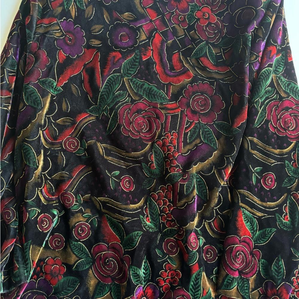 Alien Workshop Vintage Alia Floral Velvet Jacket Size XXL / US 16-18 / IT 52-54 - 2 Thumbnail