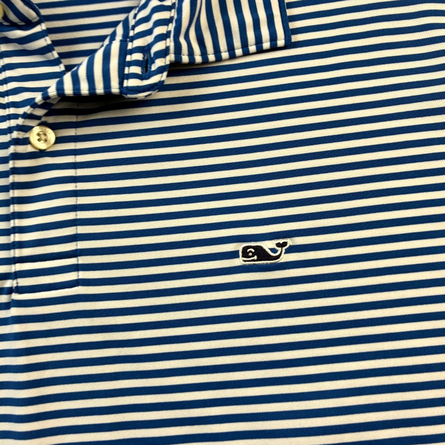 Vineyard Vines Vineyard Vines Polo Shirt Mens XL Blue Striped Golf Performance Polo Shirt Size US XL / EU 56 / 4 - 4 Thumbnail