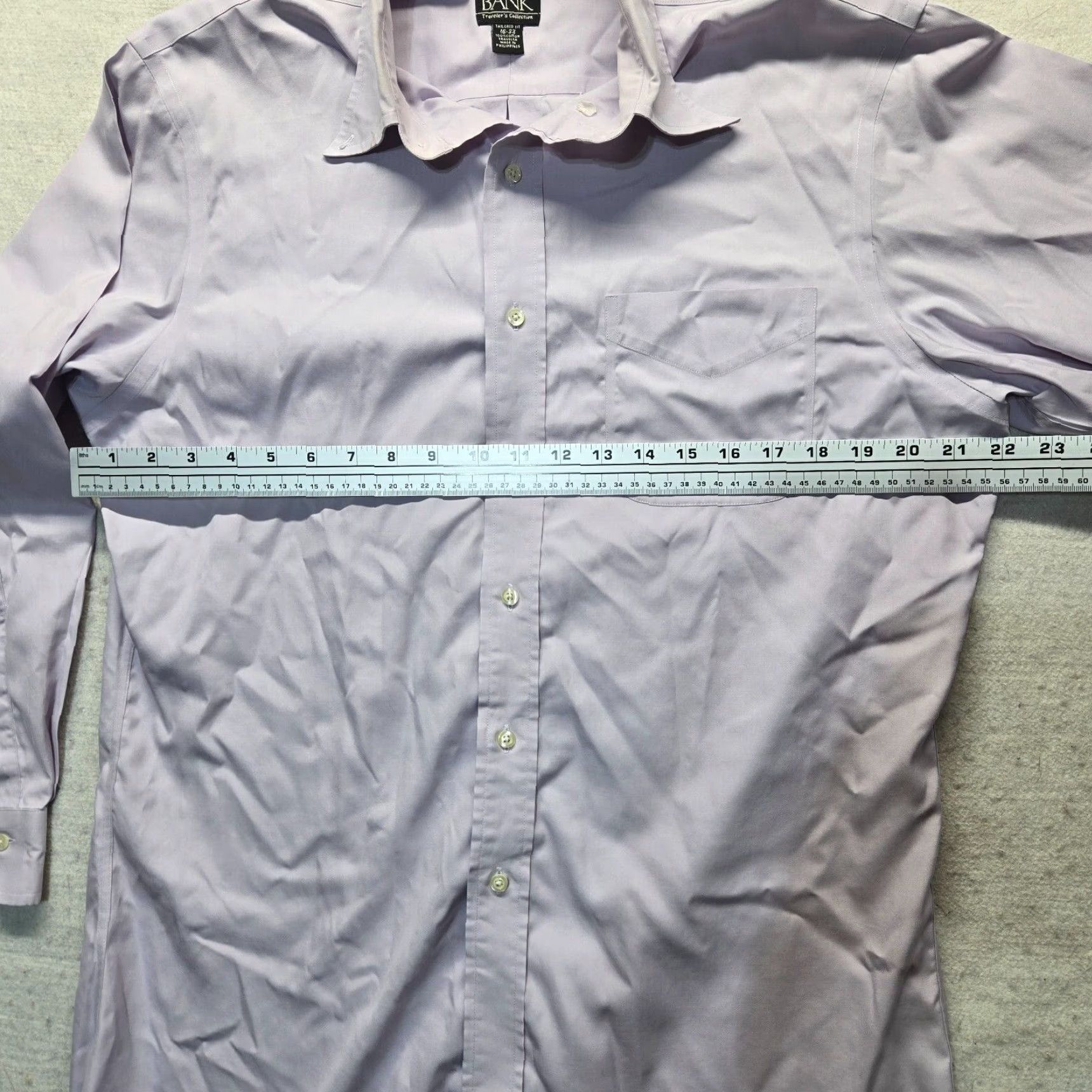 Jos. A. Bank Jos. A. Bank Shirt Light Purple Long Sleeve Button Up Collared Adult Men's 16 33 Size US XL / EU 56 / 4 - 4 Thumbnail