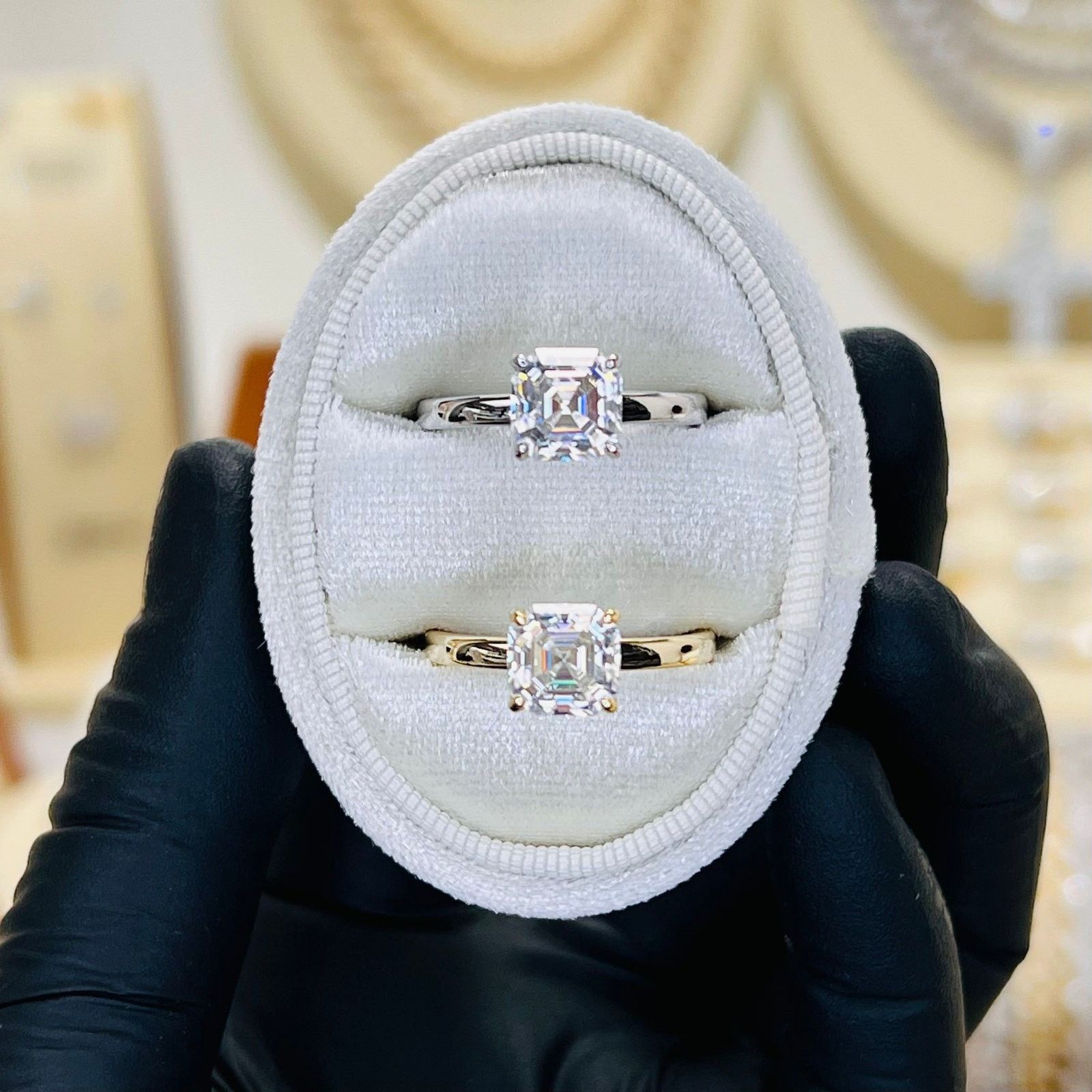 Other 2ct Asscher Cut Moissanite Solitaire Engagement Ring Size ONE SIZE - 1 Thumbnail