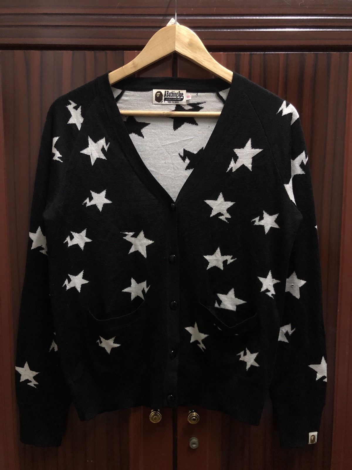 Bape Bapesta Pattern Relaxed Fit Knit Cardigan Size S / US 4 / IT 40 - 1 Thumbnail