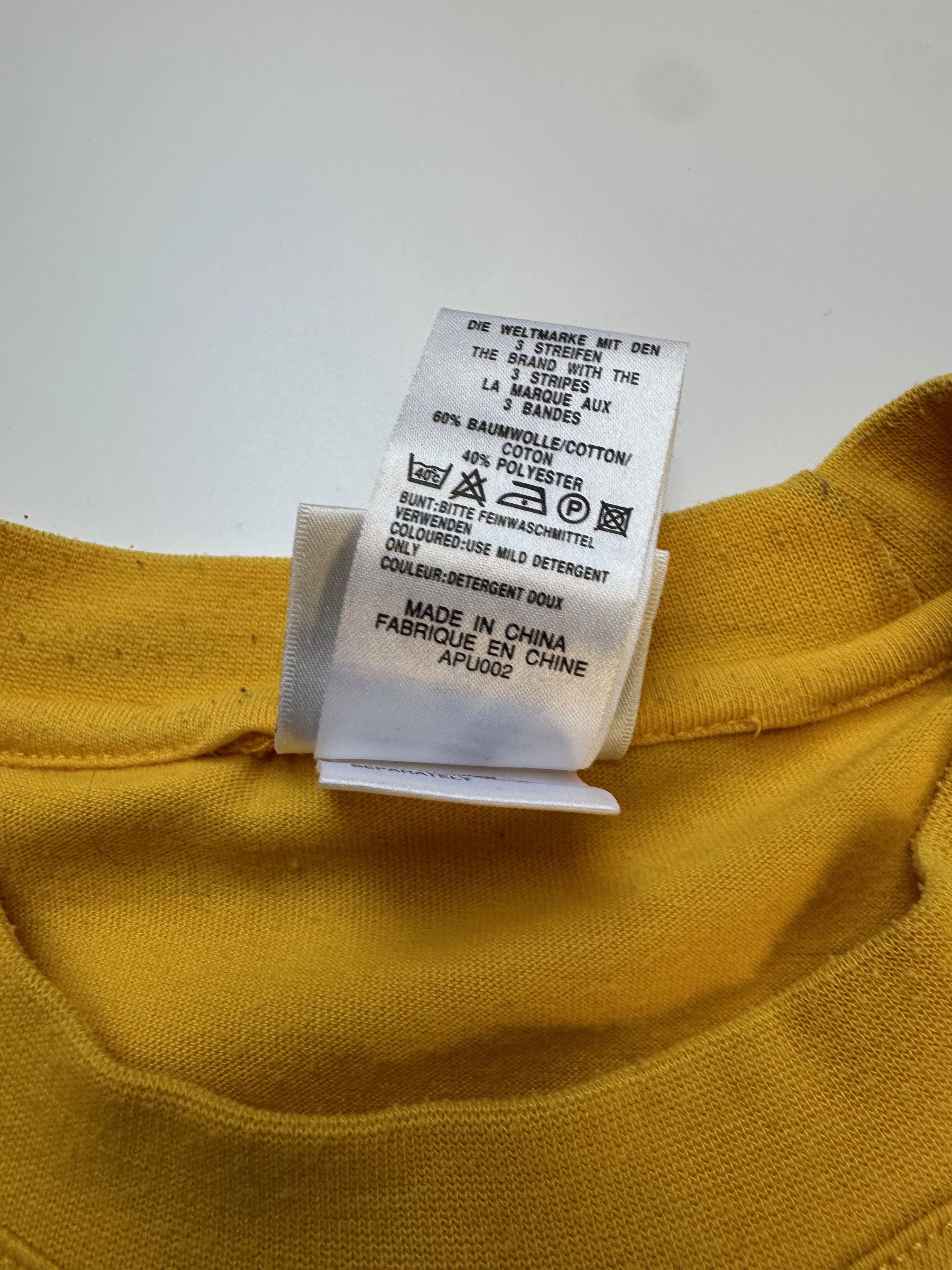 Adidas 90's Vintage Adidas T shirt yellow Size US L / EU 52-54 / 3 - 3 Thumbnail